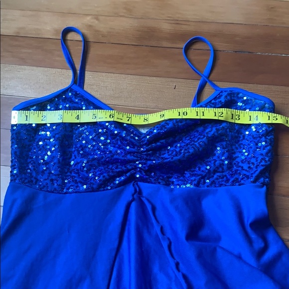 Royal Blue Sequinned Dance Performance Dress - Picture 8 of 11